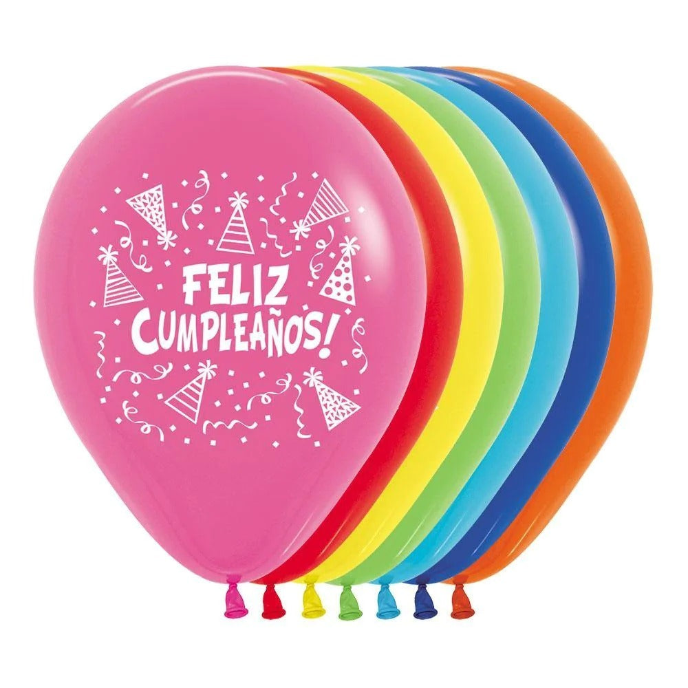 GLOBOS R-12 FELIZ DÍA SURTIDAS X 12