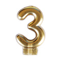 VELA NÚMERO DORADA 3 (UNIDAD)