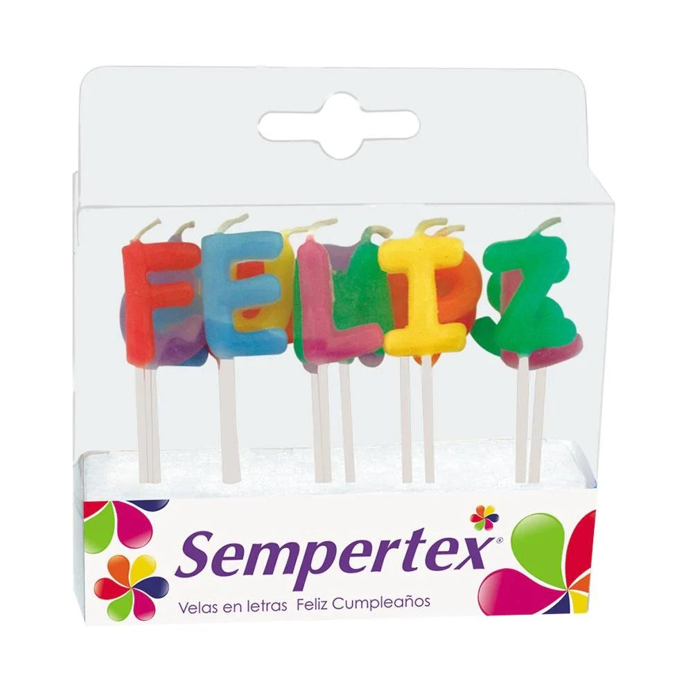 VELITA LETRAS FELIZ CUMPLEAÑOS X 1