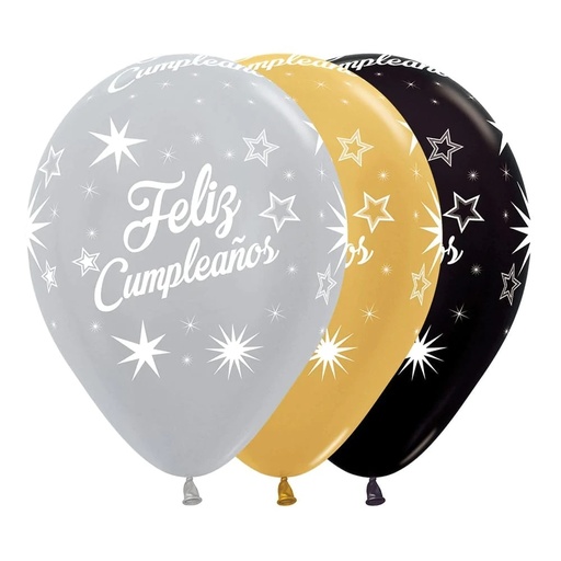 GLOBOS R-12 DESTELLOS SURTIDAS DLX X 12